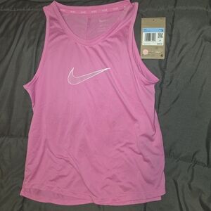 Nike Pink Performance Tank with White Swoosh